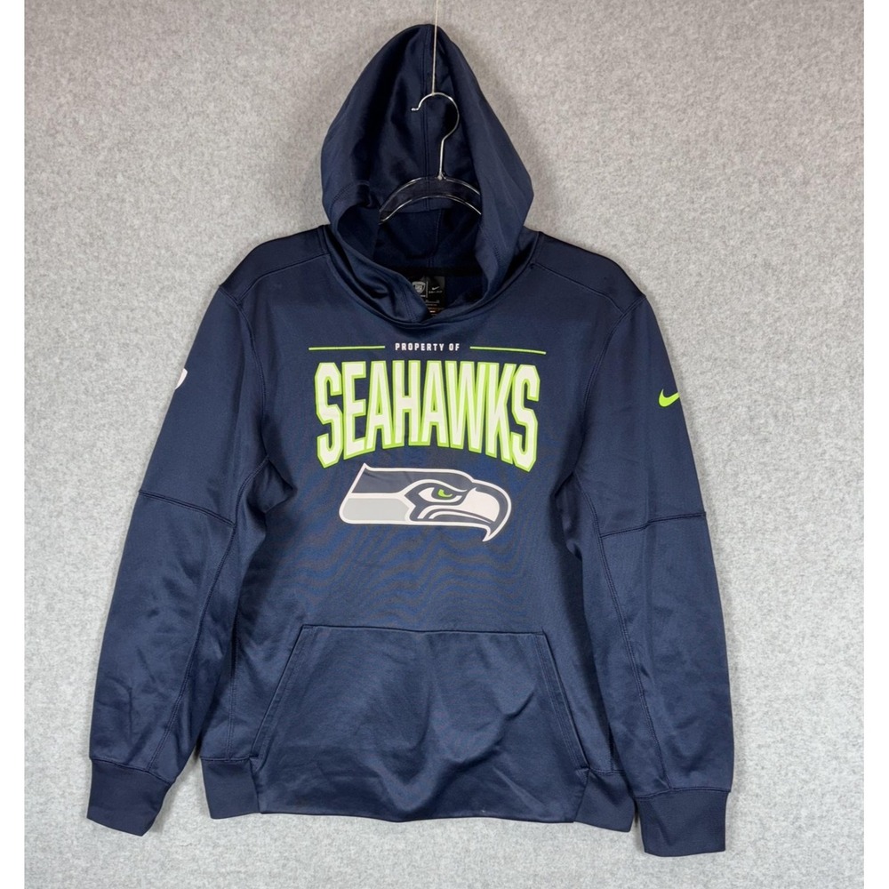 Seattle Seahawks Hoodie Mens XL Navy‎ Blue NFL Football Dri Fit Training Nike